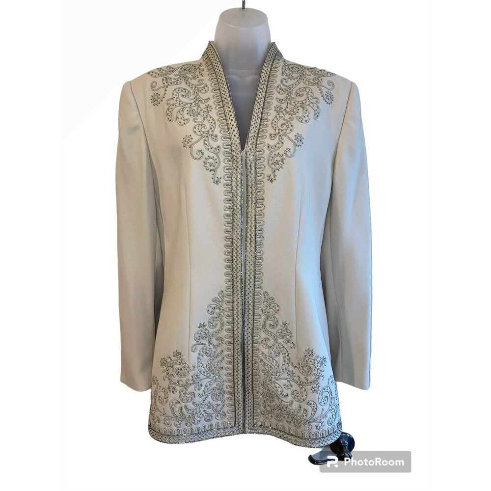 Vintage John Meyer of Norwich Ladies Jeweled Blazer Size 12